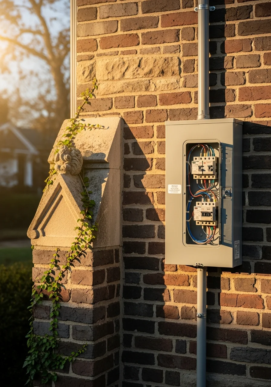 A skilled tradesperson performing detailed work on a Delaware County home's exterior or interior feature.