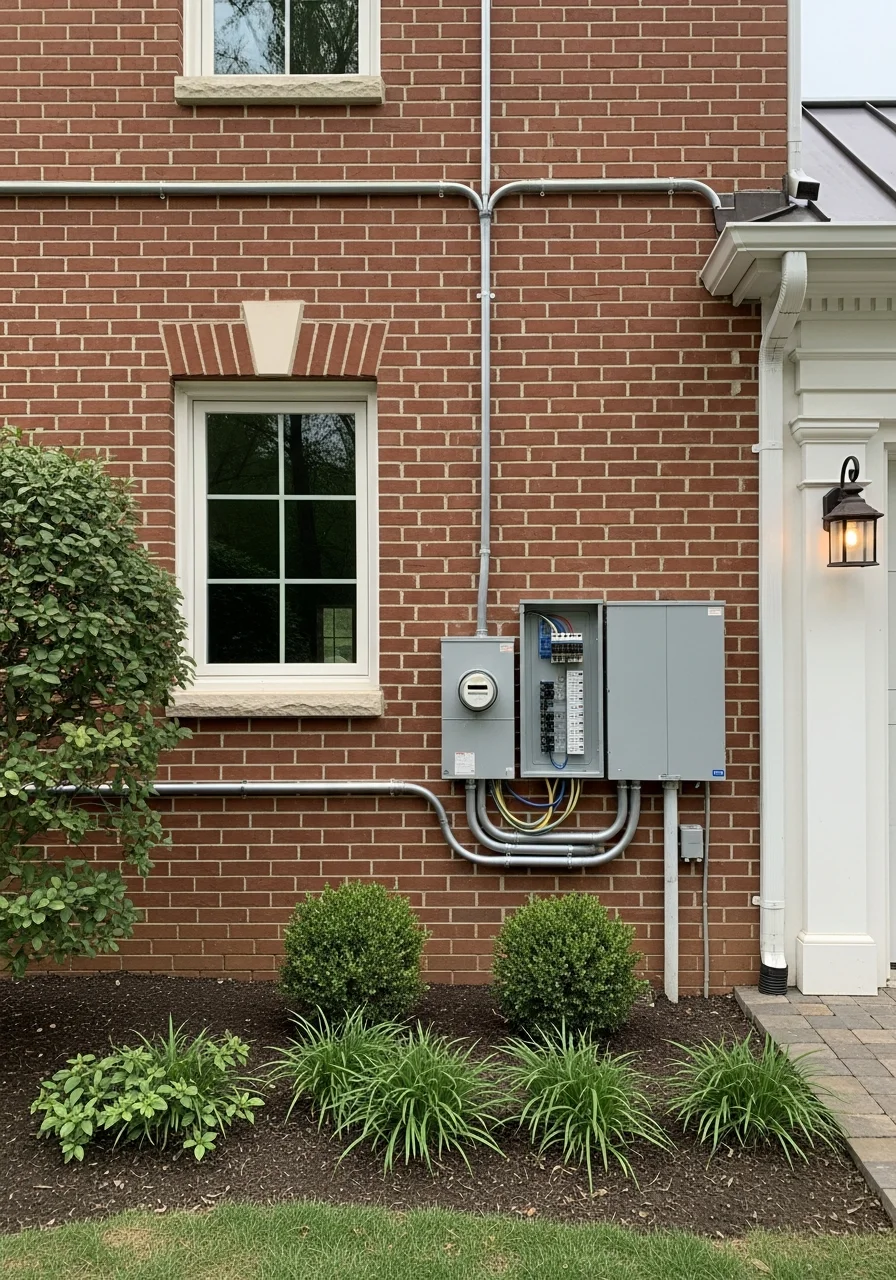 A detailed view of skilled workmanship on a Radnor Township property's architectural feature or entry.